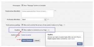 Turn-Off reply to comments feature on Facebook Pages