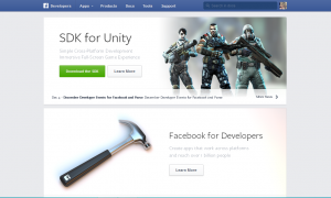 Facebook New Developers Website: Landing Page