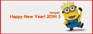 Kampai! Minions, Despicable Me: New Year Facebook Cover Photo 2014