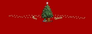 Merry Christmas Tree Red - Facebook Cover Photo