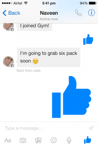 Facebook Messenger update big likes